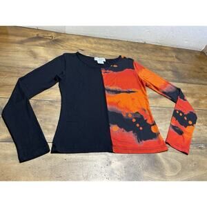 Ivan Grundahl Copenhagen Abstract Stretch Long Sleeve Top Size Small